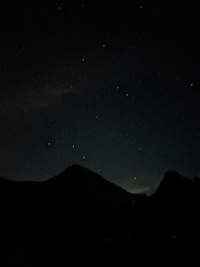数えきれないほどの星が舘岩の夜空に見えました。